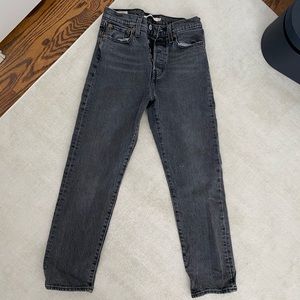 Levis Straight leg light black wash jeans
